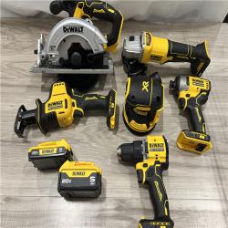 AS-IS DEWALT 20V Lithium-Ion Cordless 6-Tool Combo Kit with Rolling Toolbox