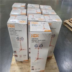 CALIFORNIA AS-IS 10 HALOGEN WORK LIGHTS WITH TRIPOD