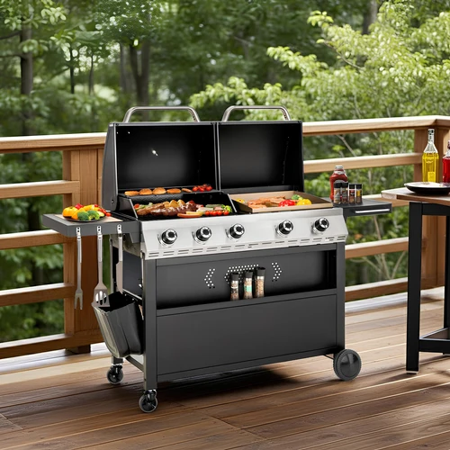 Phoenix NEW Gas Grill and Griddle Combo Large-size for Outdoor-Captiva Designs