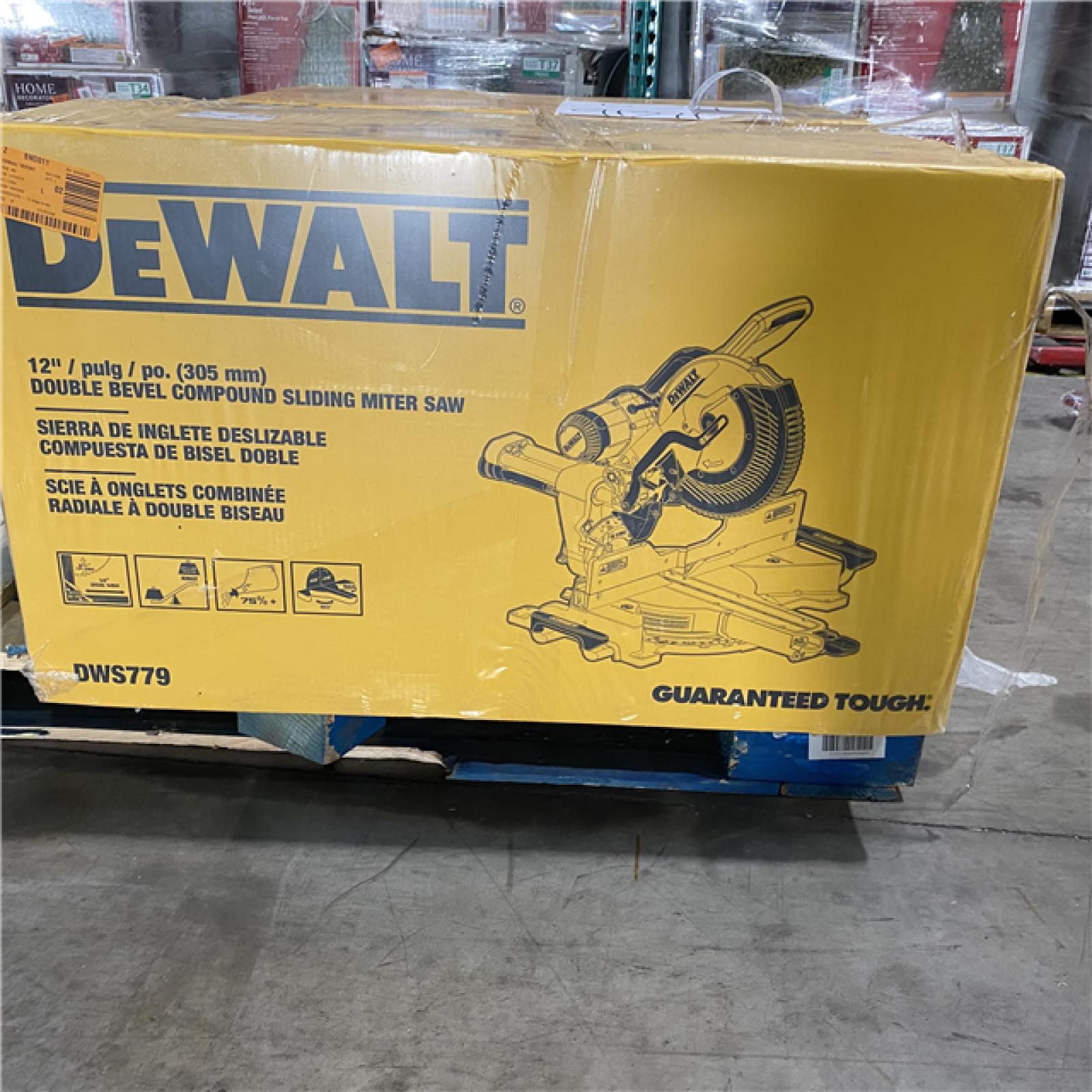 Dallas Location - NEW- DEWALT 15 Amp Corded 12 in. Double Bevel Sliding Compound Miter Saw