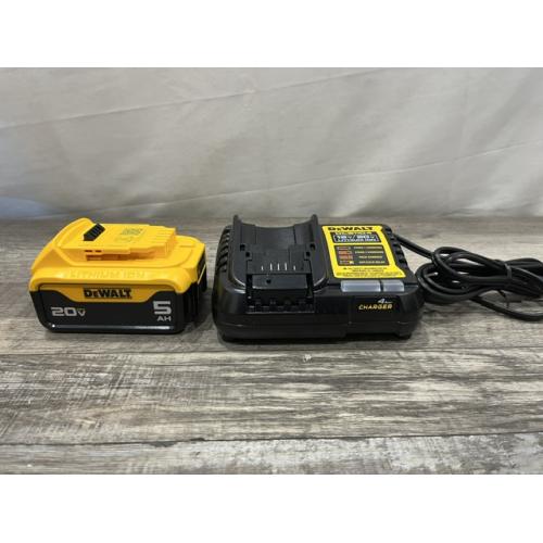 AS-IS DEWALT 20V MAX Lithium-Ion 5.0 Ah Battery and Charger
