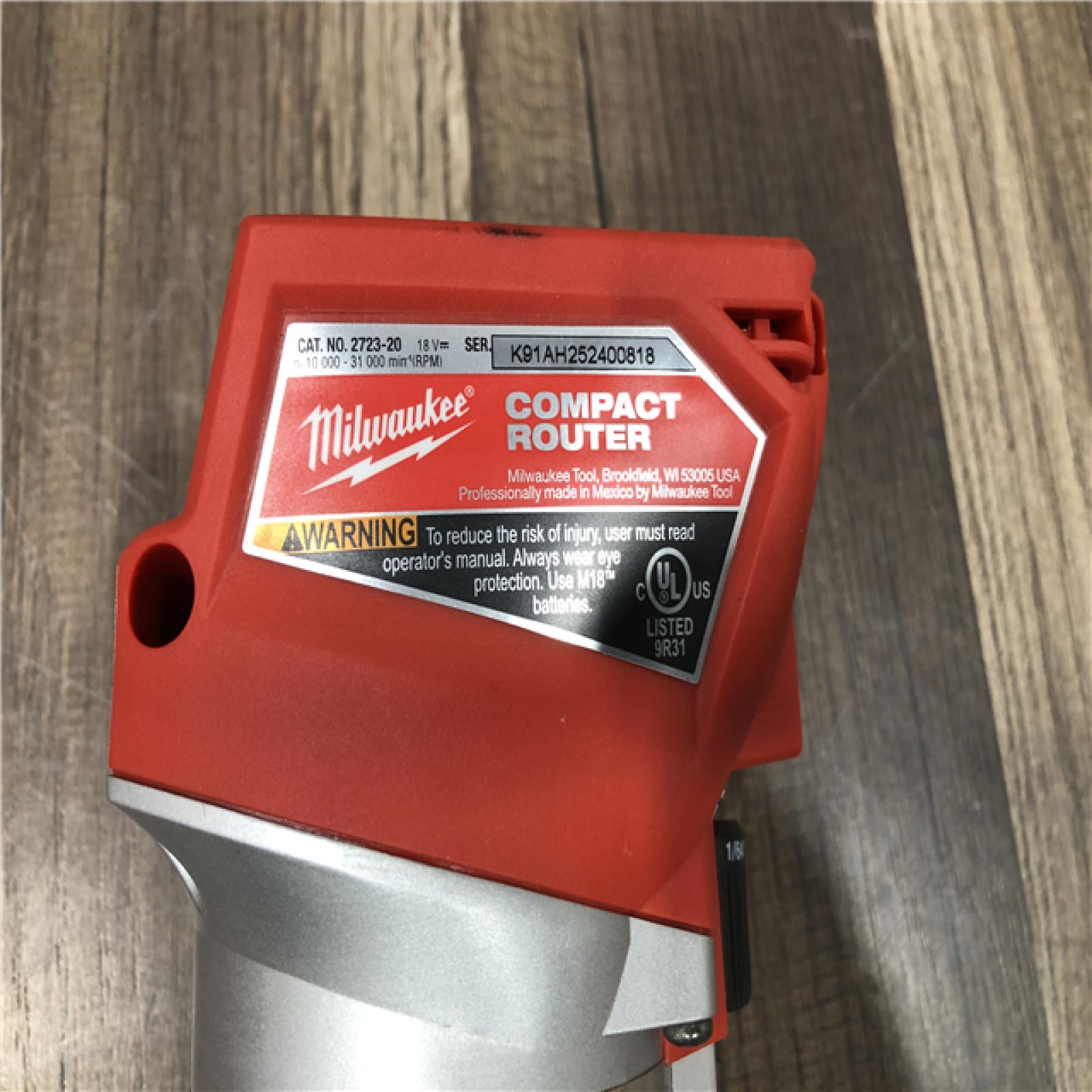 AS-IS Milwaukee FUEL 18V Lithium-Ion Brushless Cordless Compact Router (Tool-Only)