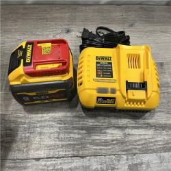 AS-IS DEWALT 20V/60V MAX FLEXVOLT Lithium-Ion 9.0Ah Battery and Charger Starter Kit