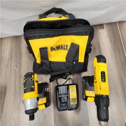 AS-IS DeWALT 20V MAX Cordless Drill Driver/Impact Driver Combo Kit 1.3 Ah Lithium Ion