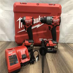 AS-IS Milwaukee FUEL 18V Lithium-Ion Brushless Cordless Hammer Drill and Impact Driver Combo Kit