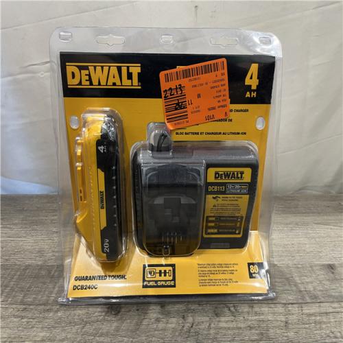 NEW - DEWALT 20-Volt MAX Lithium-Ion 4.0Ah Battery with 12-Volt to 20-Volt MAX Charger