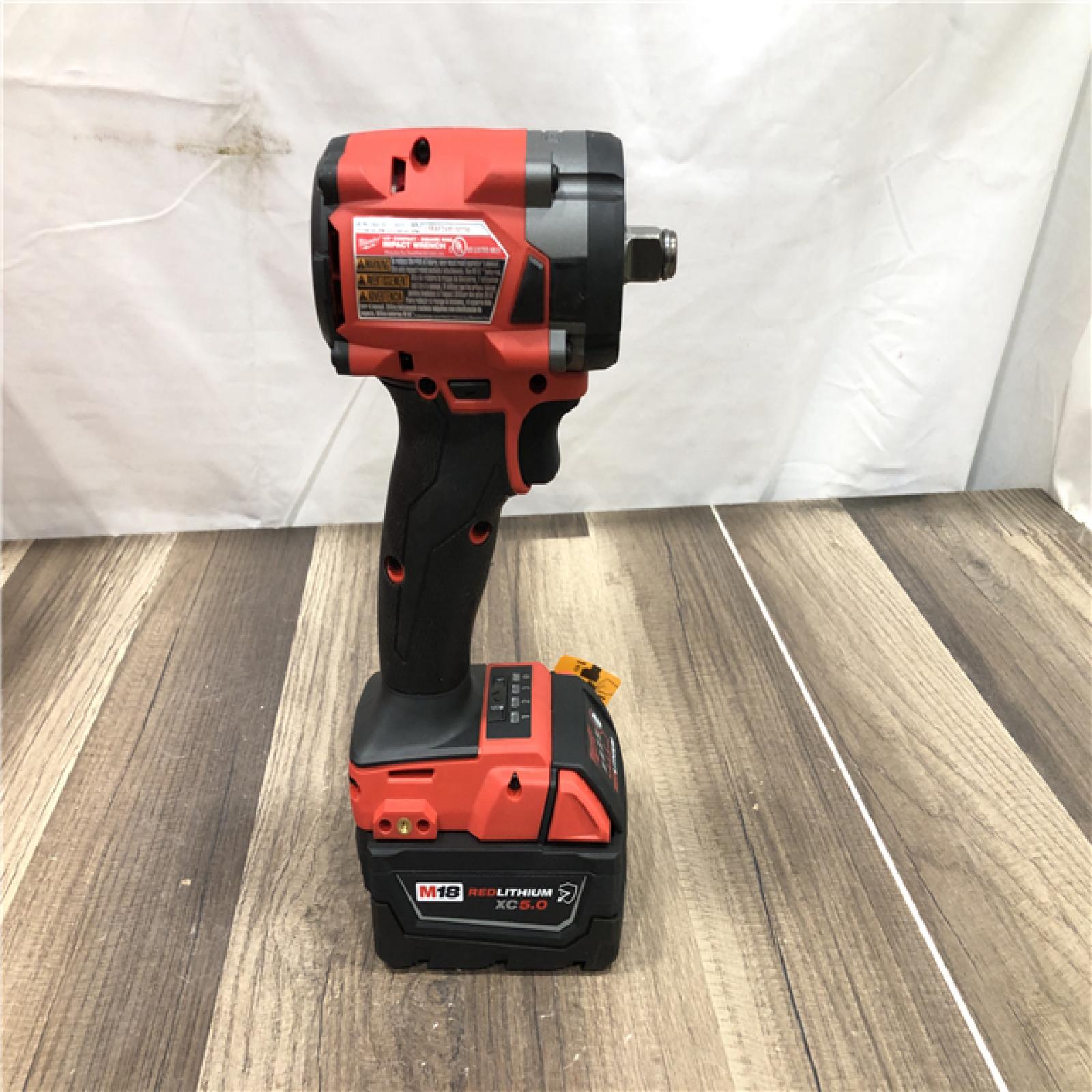 AS-IS Milwaukee  FUEL 18V Lithium-Ion Brushless Cordless 1/2 in. Compact Impact Wrench with Friction Ring Kit