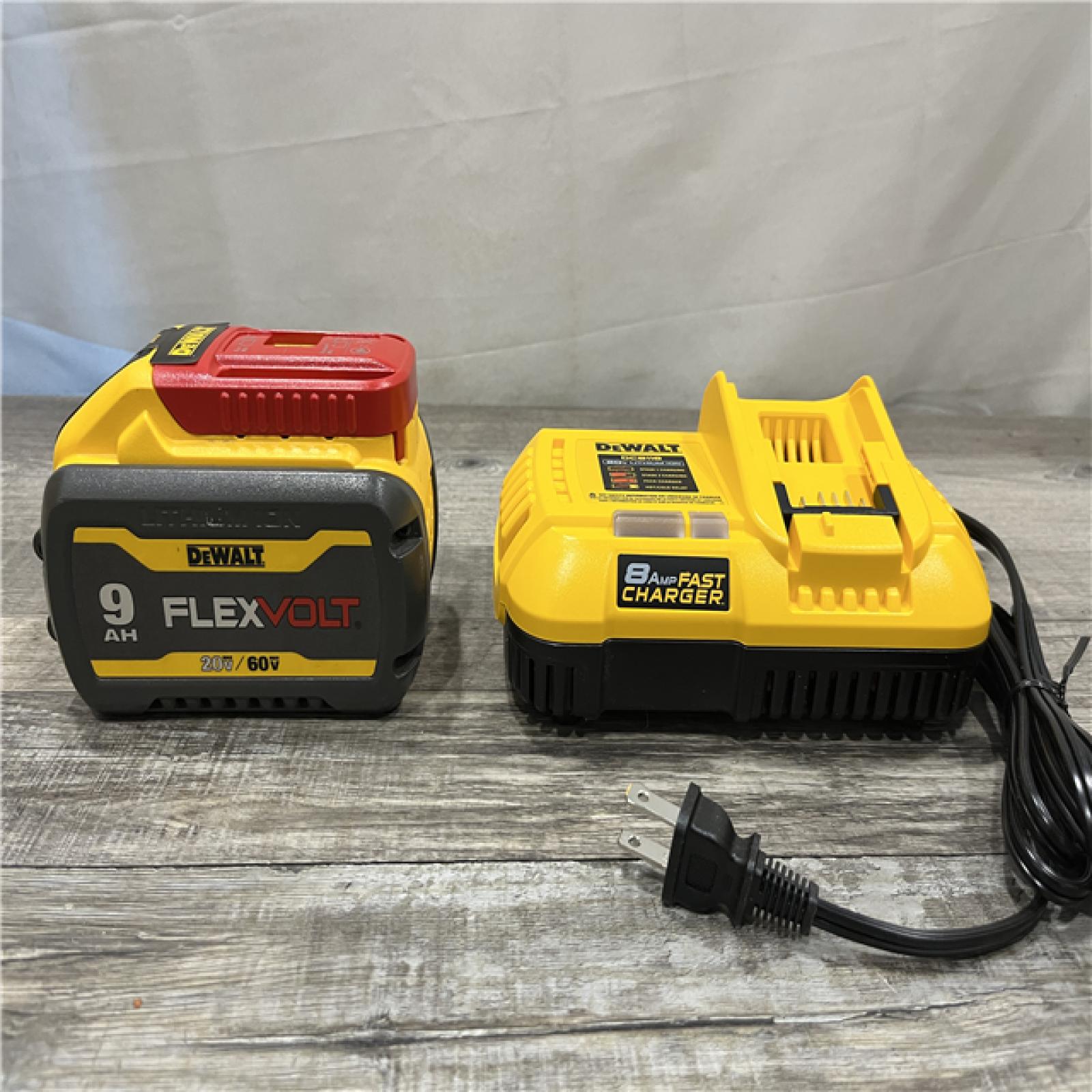 AS-IS DEWALT 20V/60V MAX FLEXVOLT Lithium-Ion 9.0Ah Battery and Charger Starter Kit