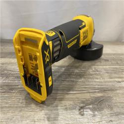 AS-IS DEWALT 20-Volt MAX XR Lithium-Ion Cordless Brushless 4-1/2 in. Paddle Switch Small Angle Grinder w/ Kickback Brake (Tool-Only)