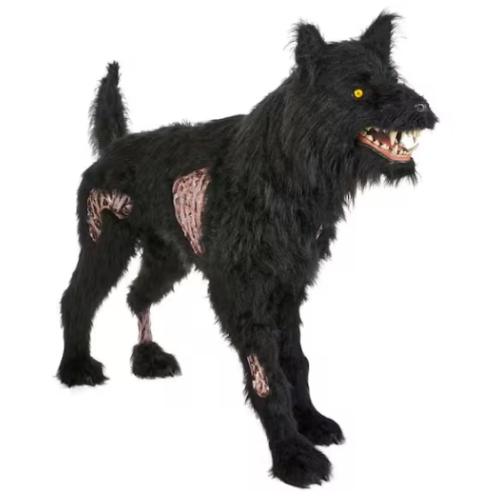 DALLAS LOCATION- AS-IS Home Accents Holiday 5.5 ft. Gruesome Grounds Animated LED Fear Valley Wolf H8