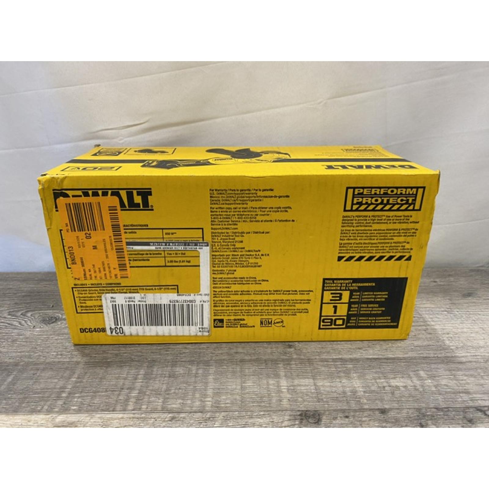 NEW - DEWALT 20V MAX Cordless Brushless 4-1/2 in. Angle Grinder with Paddle Switch (Tool Only)