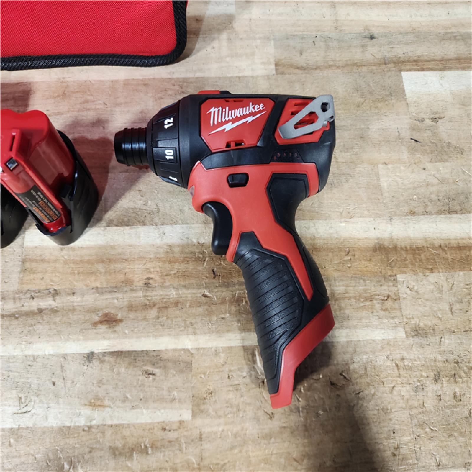 HOUSTON LOCATION - AS - IS Milwaukee 12V Lithium-Ion Cordless 1/4 in. Hex Screwdriver Kit