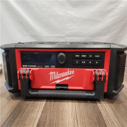 AS-IS- Milwaukee18V M18 PACKOUT Lithium-Ion Cordless Radio + Charger (Tool Only)