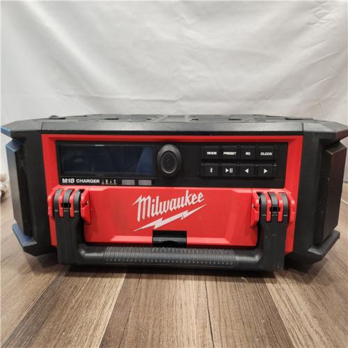 AS-IS- Milwaukee18V M18 PACKOUT Lithium-Ion Cordless Radio + Charger (Tool Only)