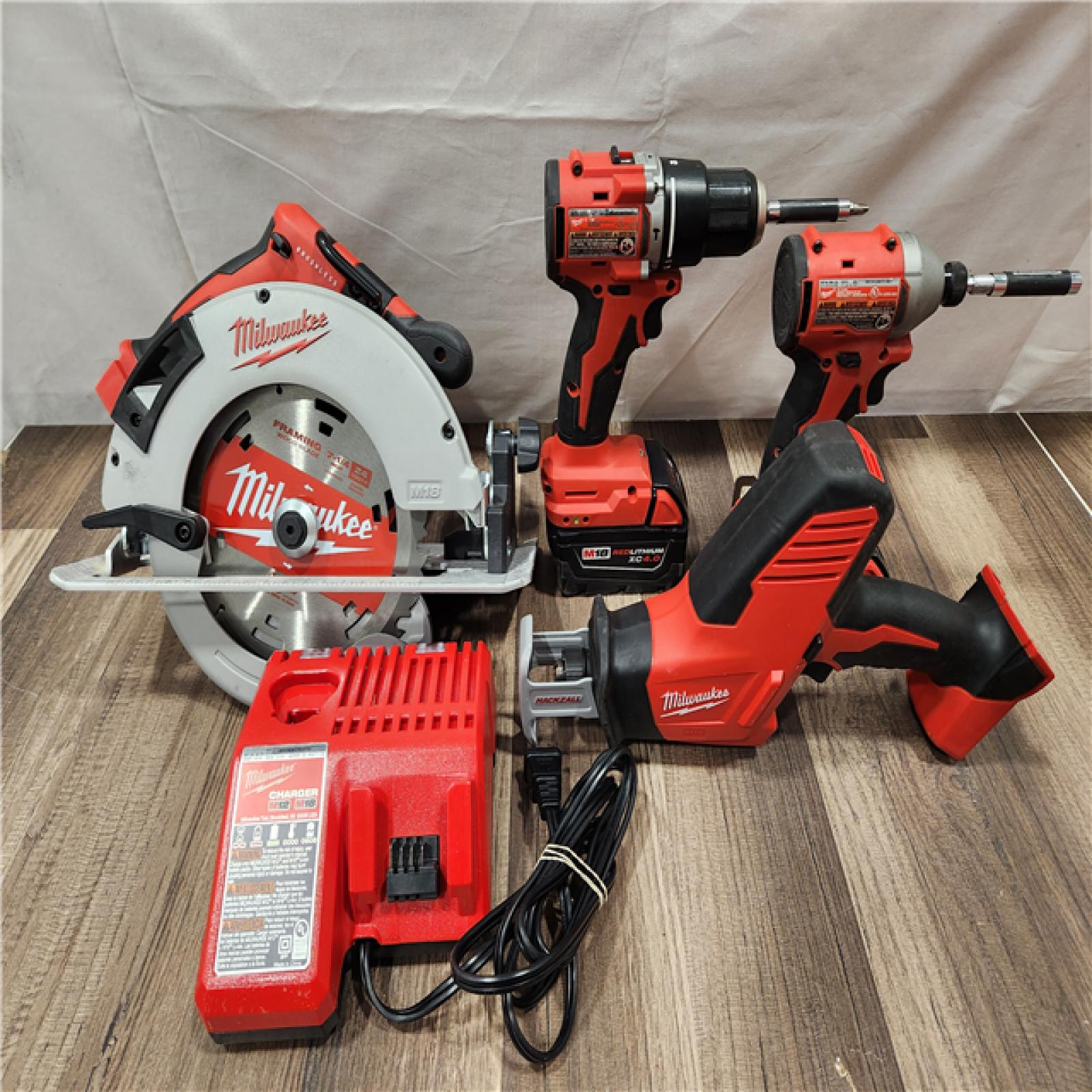 AS-IS- Milwaukee M18 4-Tool Combo Kit
