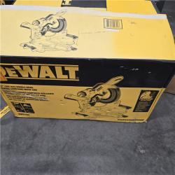 AS-IS DEWALT 15 Amp Corded 12 in. Double Bevel Sliding Compound Miter Saw with XPS Technology, Blade Wrench and Material Clamp