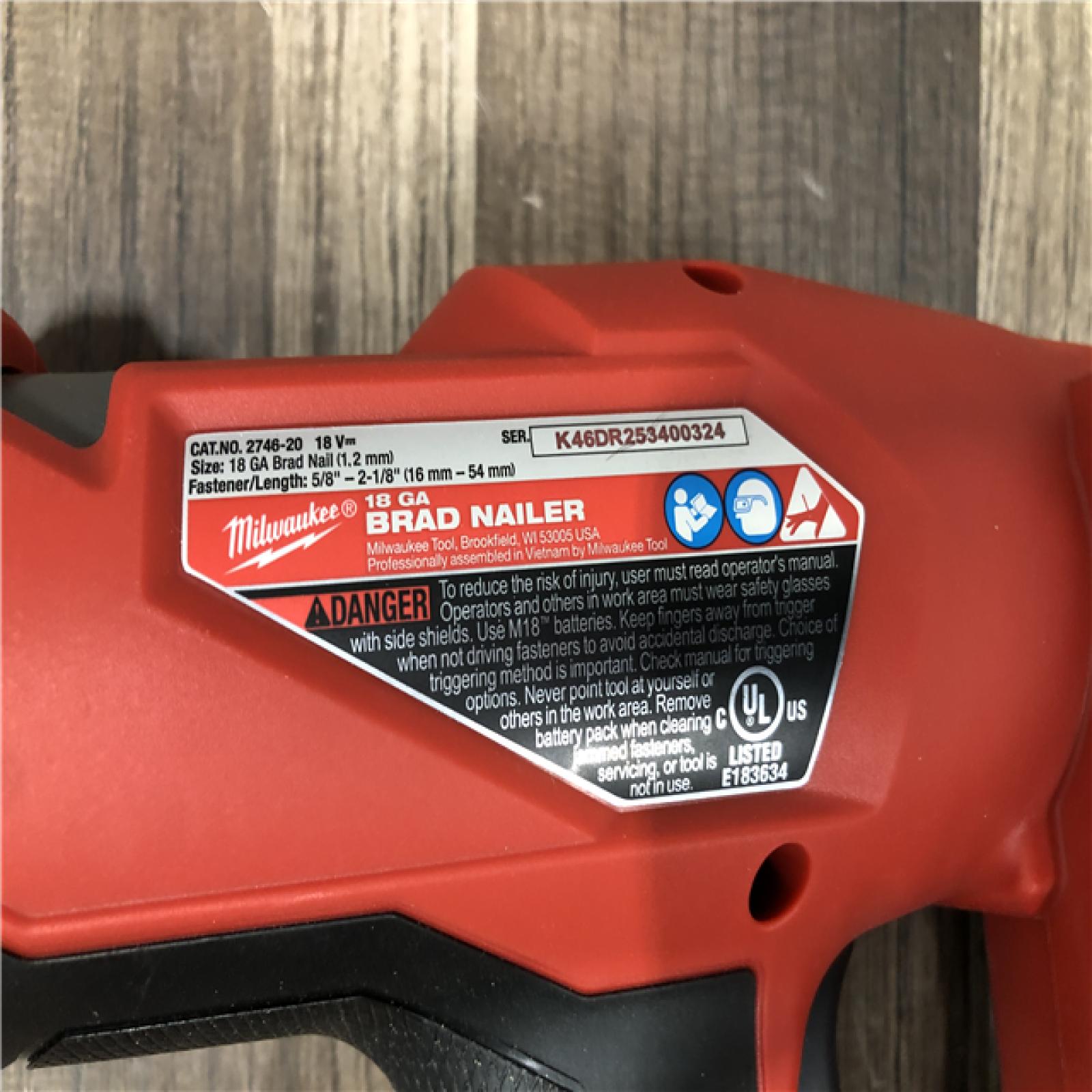 AS-IS Milwaukee FUEL 18-Volt Lithium-Ion Brushless Cordless Gen II 18-Gauge Brad Nailer (Tool-Only)