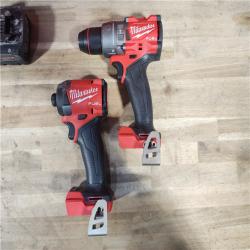 HOUSTON LOCATION - AS-IS MILWAUKEE FUEL 18V Lithium-Ion Brushless Cordless Hammer Drill and Impact Driver Combo Kit (2-Tool) with 2 Batteries