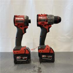 AS-IS - MILWAUKEE FUEL 18V Lithium-Ion Brushless Cordless Hammer Drill and Impact Driver Combo Kit