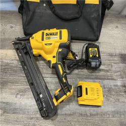AS-IS DEWALT 20V MAX XR Lithium-Ion Cordless 2-1/2 in. 15-Gauge Finish Nailer Kit