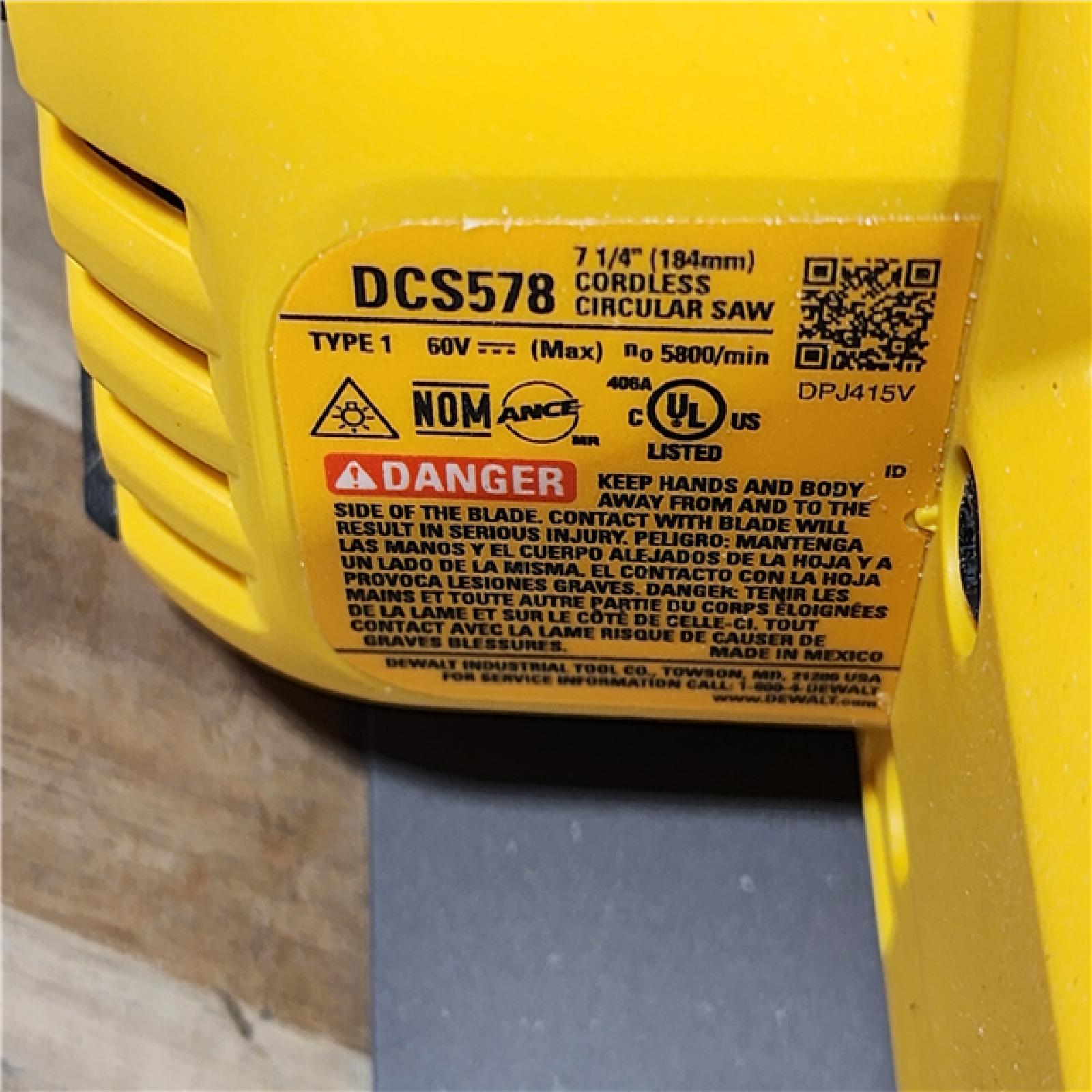 HOUSTON LOCATION - AS-IS DeWALT Flexvolt Max 7-1/4  60V Brushless Circular Saw (Tool Only)