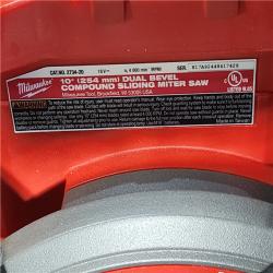 HOUSTON LOCATION - AS-IS Milwaukee M18 FUEL Brushless Cordless 10 in. Dual Bevel Sliding Compound Miter Saw (Tool-Only)