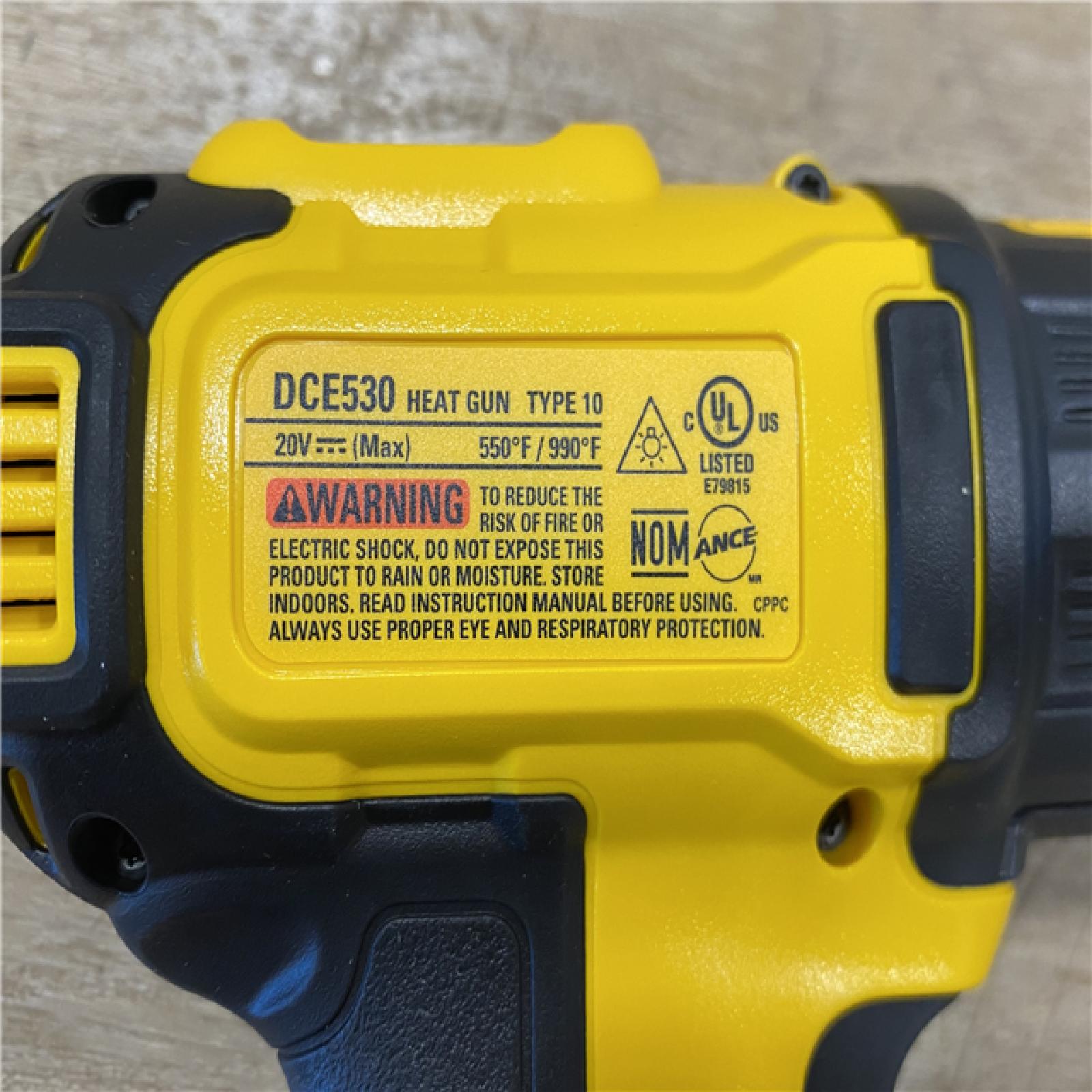 AS-IS DEWALT 20V MAX Cordless Compact Heat Gun with Flat and Hook Nozzle Attachments
