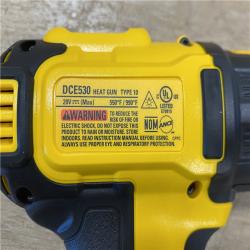 AS-IS DEWALT 20V MAX Cordless Compact Heat Gun with Flat and Hook Nozzle Attachments