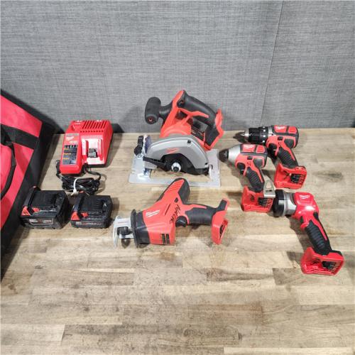 HOUSTON LOCATION - AS-IS Milwaukee 5 Tool Combo Kit W/ (2) Battery & Charger