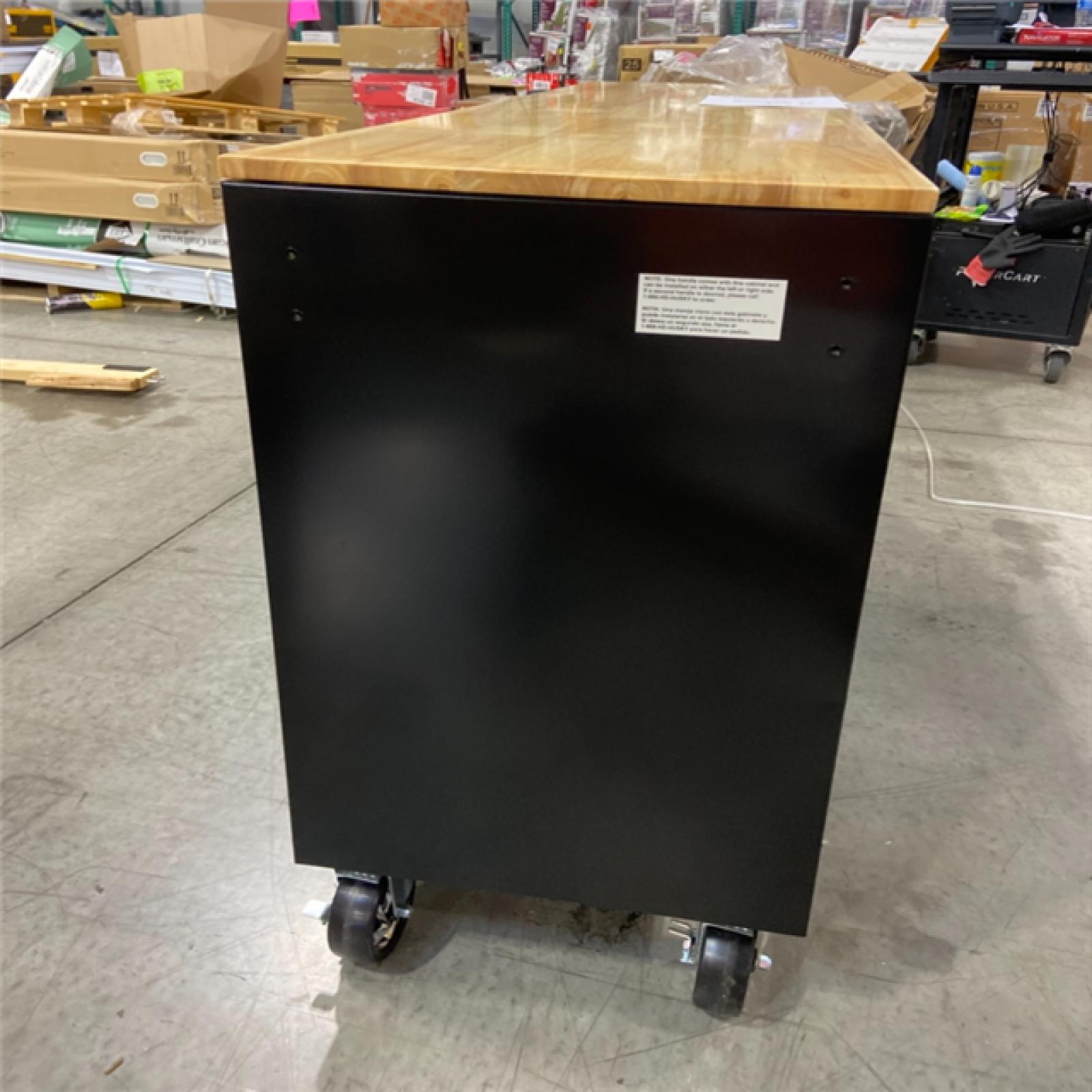 DALLAS LOCATION -Husky Tool Storage 72 in. W Standard Duty Gloss Black Mobile Workbench Tool Chest