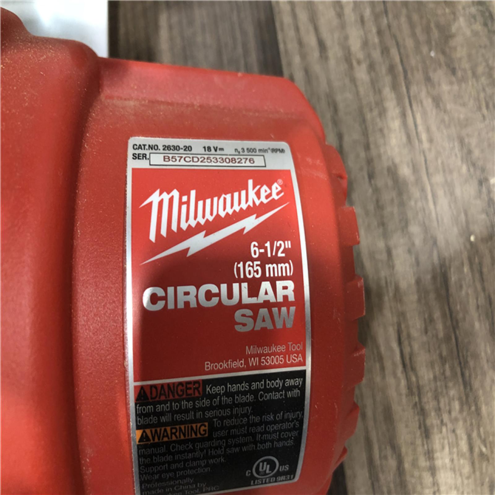 AS-IS Milwaukee 18V Lithium-Ion Cordless 6-1/2 in. Circular Saw (Tool-Only)