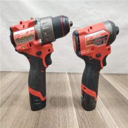 AS-IS- Milwaukee 12V Brushless Hammer Drill and Impact Driver Combo Kit