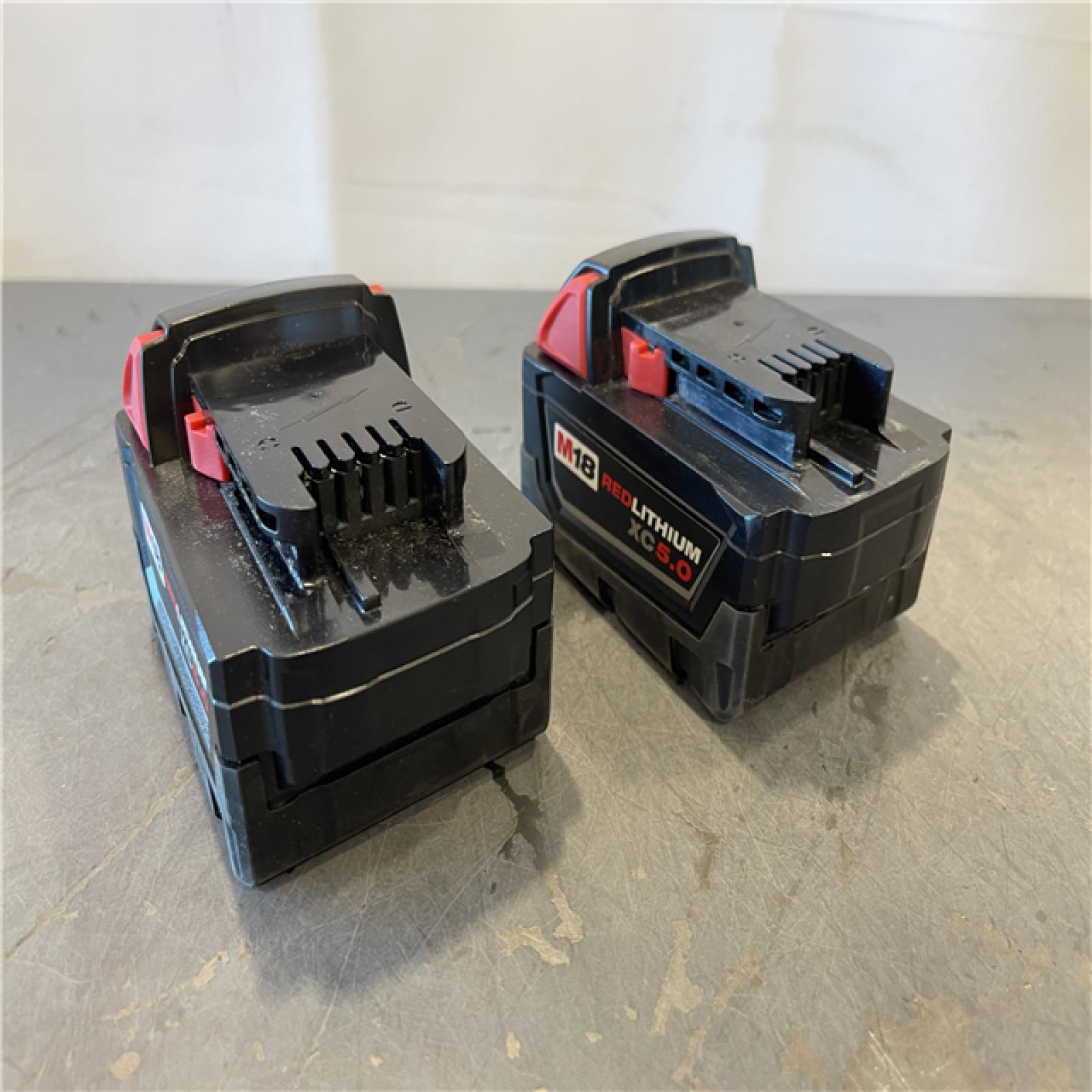 AS-IS - Milwaukee M18 18-Volt Lithium-Ion XC Starter Kit with Two 5.0Ah Batteries and Charger