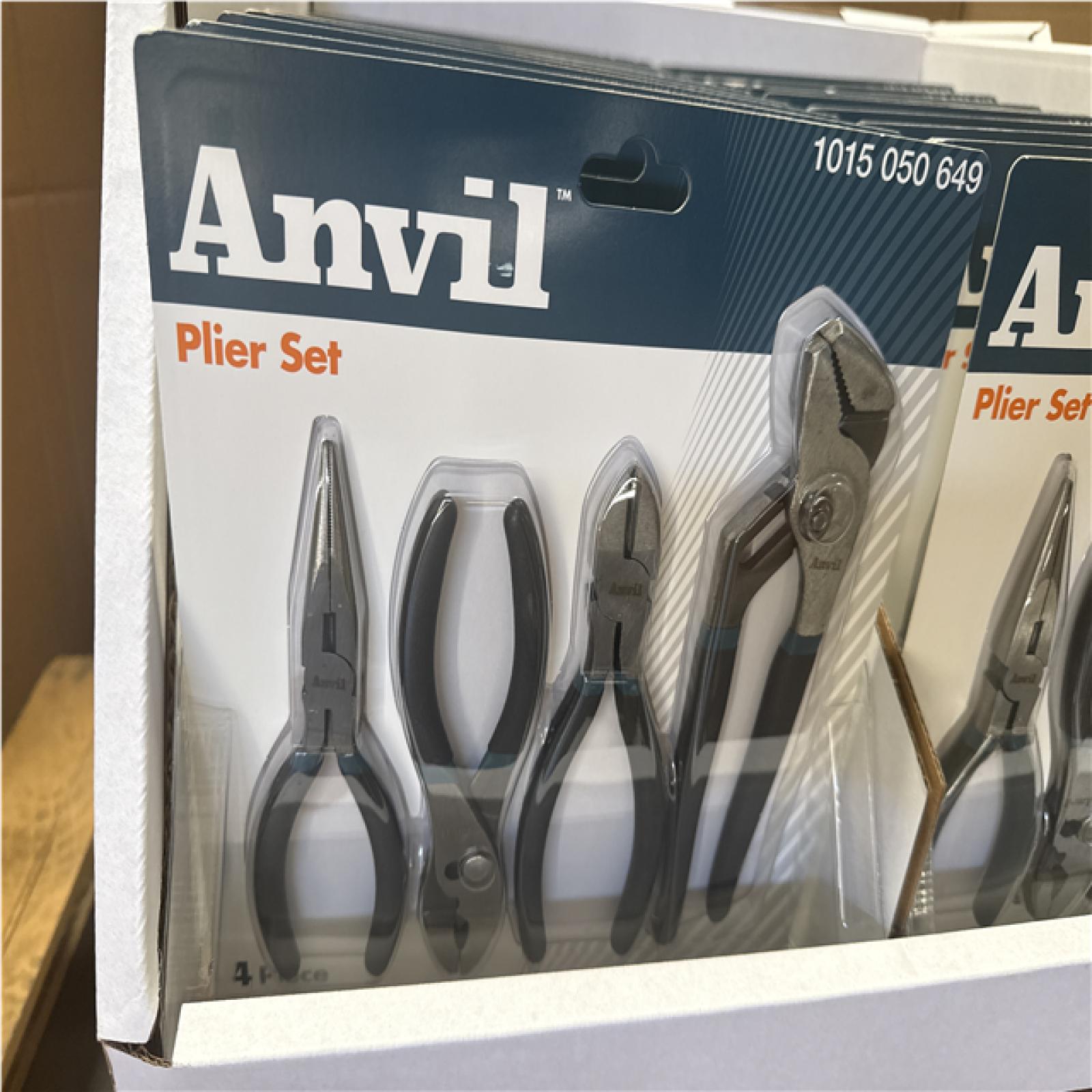 CALIFORNIA LIKE NEW ANVIL 4PC PLIER SET 36 UNITS