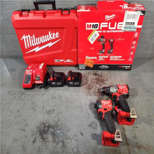 HOUSTON LOCATION - AS-IS (APPEARS LIKE NEW) M18 FUEL 18V Lithium-Ion Brushless Cordless Hammer Drill and Impact Driver Combo Kit (2-Tool) with 2 Batteries