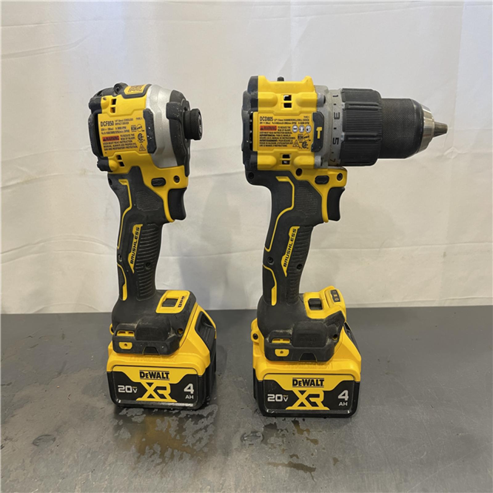 AS-IS - DEWALT 20V MAX XR Hammer Drill and ATOMIC Impact Driver 2 Tool Cordless Combo Kit