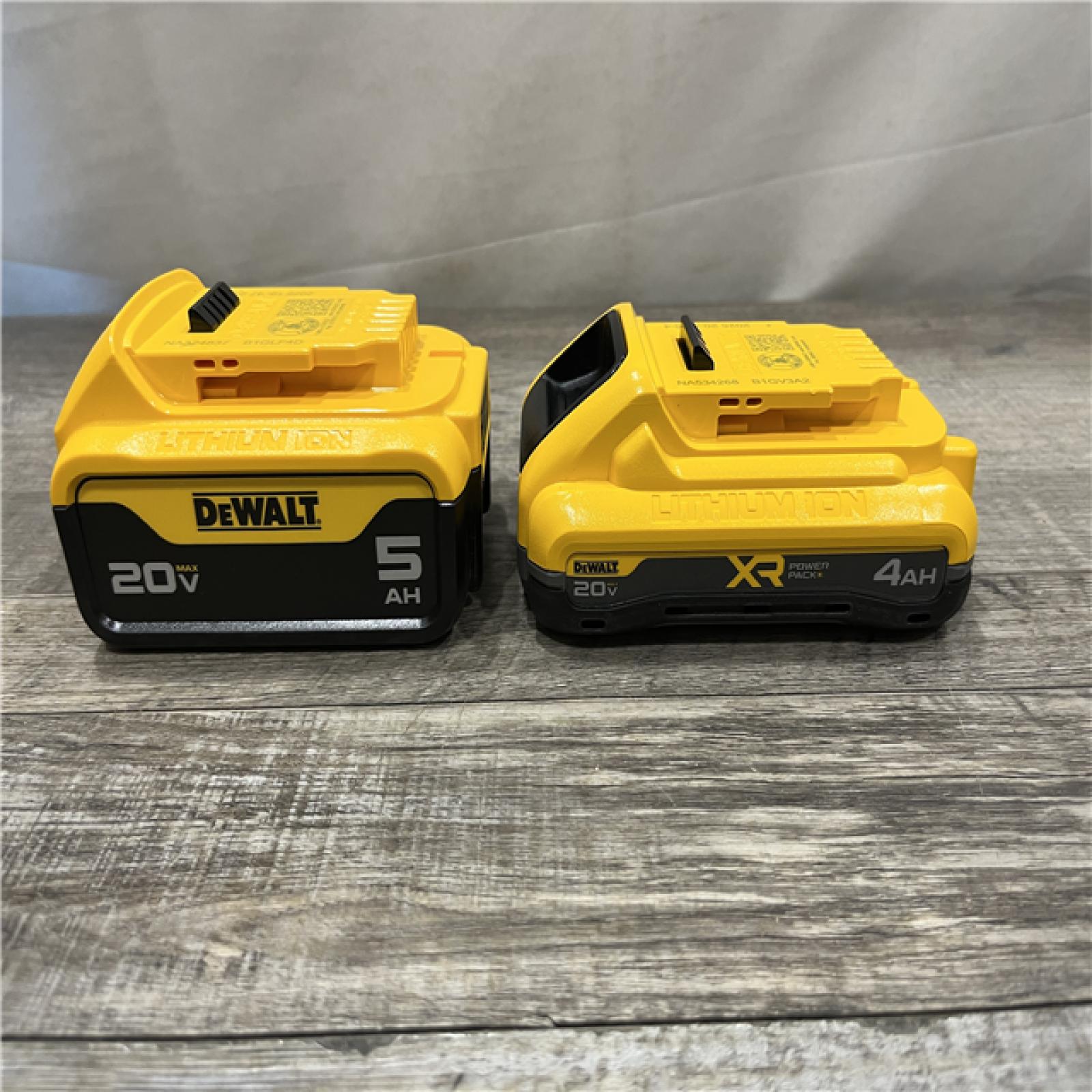 AS-IS DEWALT 20V MAX Lithium-Ion Starter Kit with 4.0 Ah and 5.0 Ah Batteries and Charger
