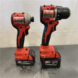 AS-IS - Milwaukee M18 18-Volt Lithium-Ion Brushless Cordless Compact Hammer Drill/Impact Combo Kit