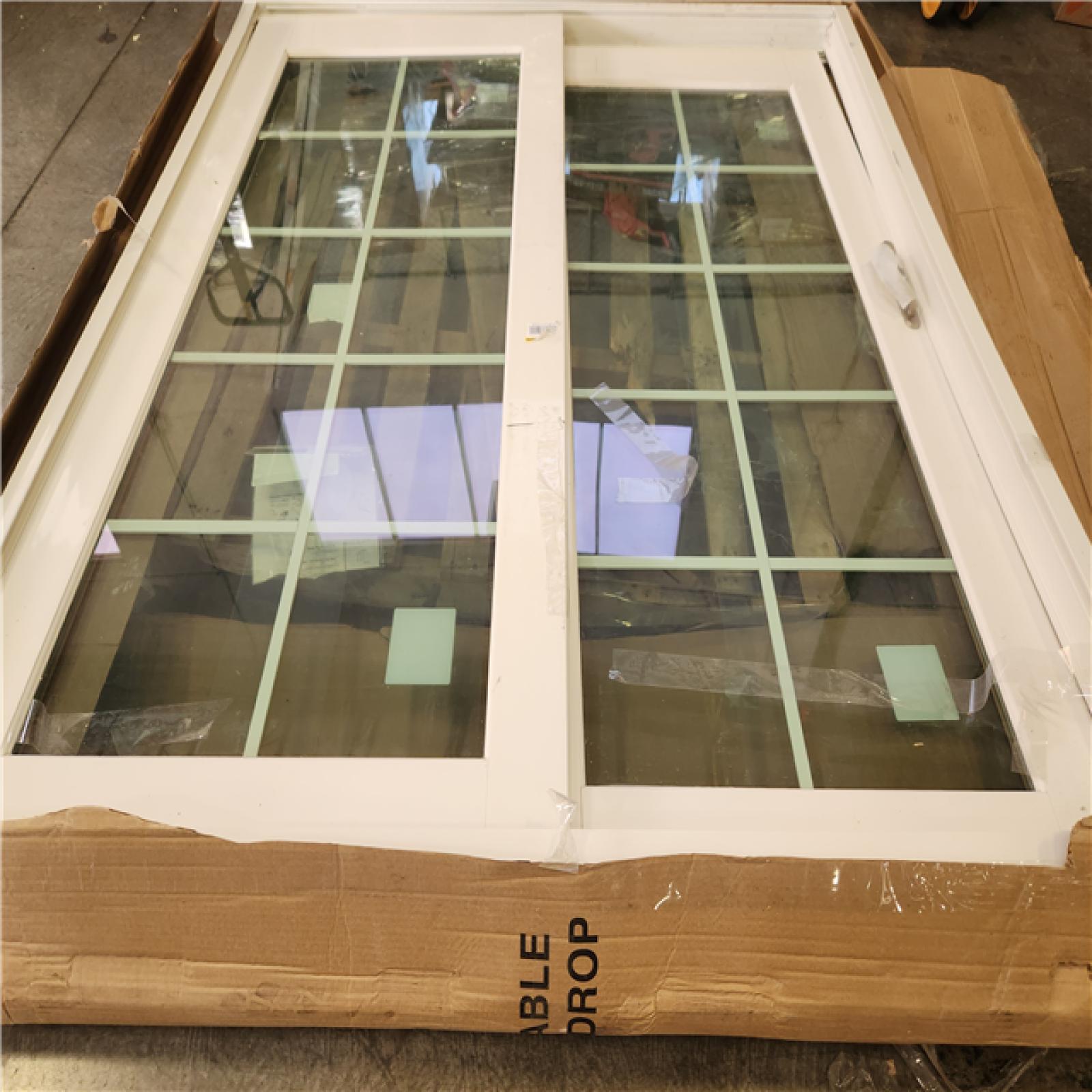 Phoenix MP Doors 72 in. x 80 in. Woodgrain Interior and Smooth White Exterior Left-Hand Composite Sliding Patio Door with 10-Lite GBG