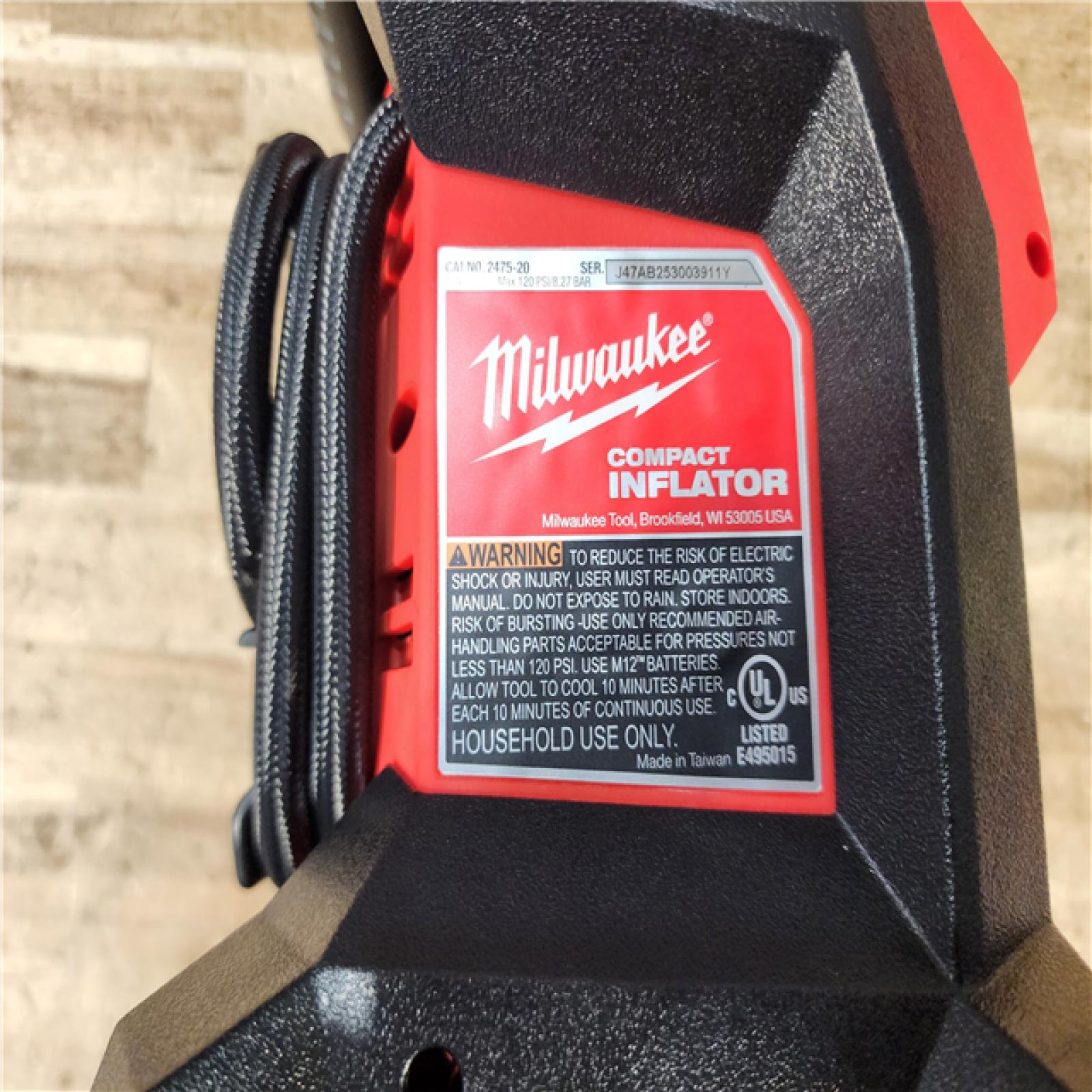 HOUSTON LOCATION - AS - IS Milwaukee Cordless Compact Inflator (Tool-Only)
