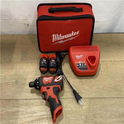 AS-IS Milwaukee 12V Lithium-Ion Cordless 1/4 in. Hex Screwdriver Kit