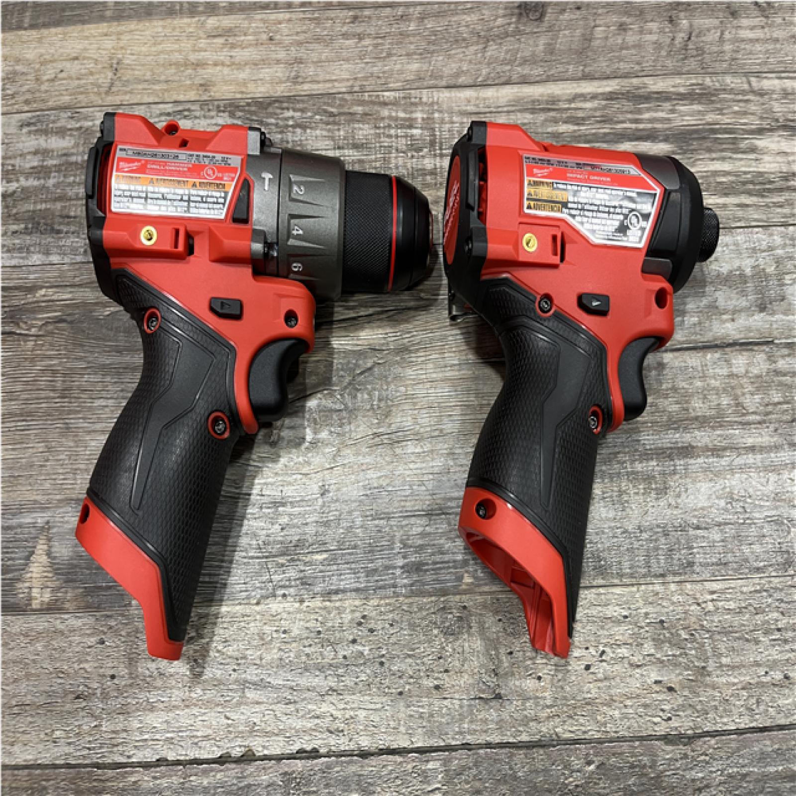 AS-IS Milwaukee FUEL 12-Volt Lithium-Ion Brushless Cordless Hammer Drill and Impact Driver Combo Kit