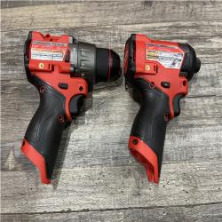 AS-IS Milwaukee FUEL 12-Volt Lithium-Ion Brushless Cordless Hammer Drill and Impact Driver Combo Kit