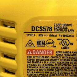 AS-IS DEWALT FLEXVOLT 60V MAX Cordless Brushless 7-1/4 in. Circular Saw with Brake (Tool Only)