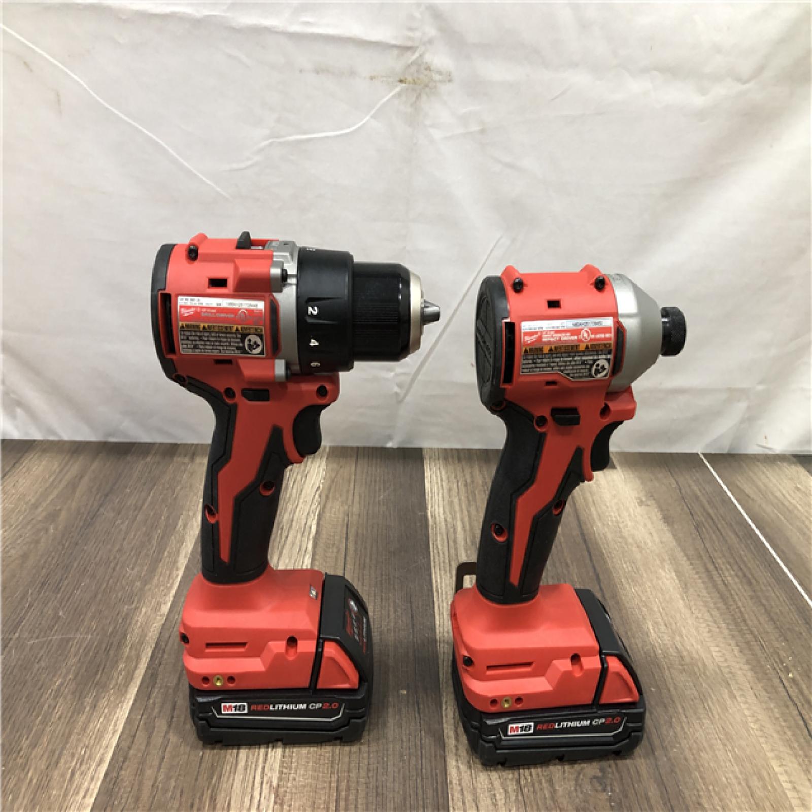 AS-IS Milwaukee 18V Lithium-Ion Brushless Cordless Compact Drill/Impact Combo Kit