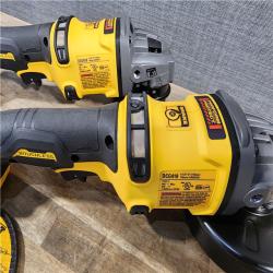 HOUSTON LOCATION - AS-IS (2) DEWALT 60V MAX Cordless Brushless 4.5 in. to 6 in. Small Angle Grinder with Kickback Brake (Tool Only)