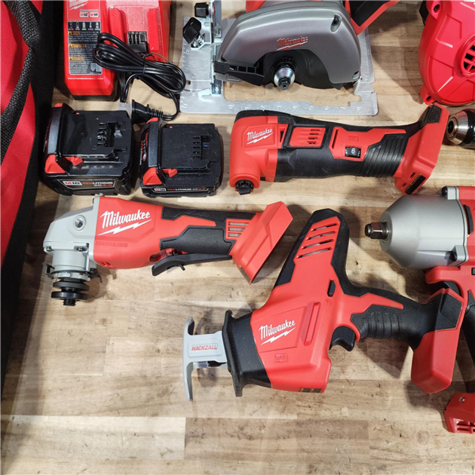 HOUSTON LOCATION - AS-IS (APPEARS LIKE NEW) M18 18-Volt Lithium-Ion Cordless Combo Kit 9-Tool with 2-Batteries  Charger and Tool Bag
