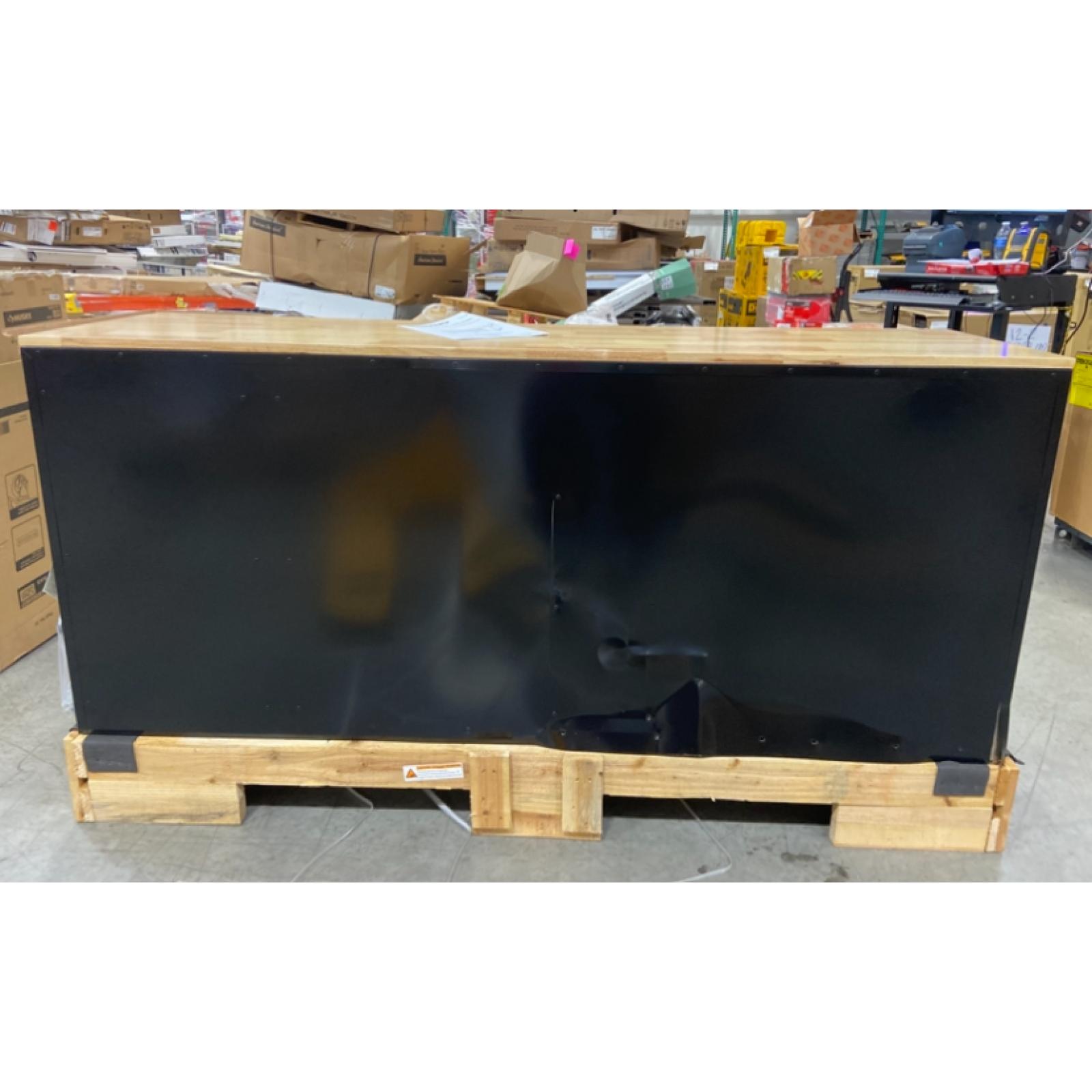 DALLAS LOCATION -Husky Tool Storage 72 in. W Standard Duty Gloss Black Mobile Workbench Tool Chest