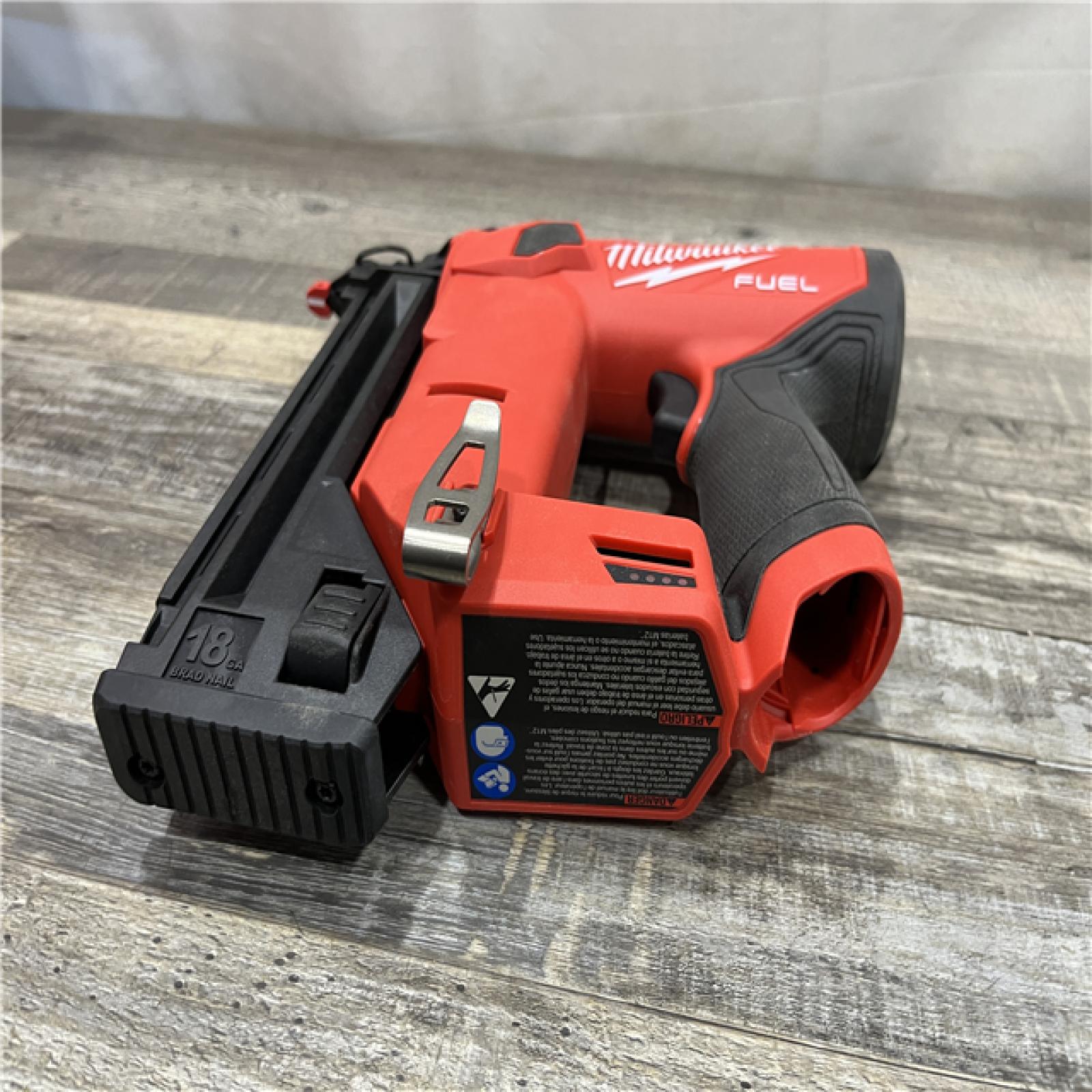 AS-IS Milwaukee FUEL 12-Volt Lithium-Ion Brushless Cordless 18-Gauge 1-1/2 in. Compact Brad Nailer (Tool Only)