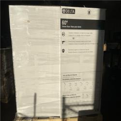 DALLAS LOCATION - Delta Classic 500 60 in. L x 30 in. W Alcove Shower Pan Base with Left Drain in High Gloss White - 14 UNITS